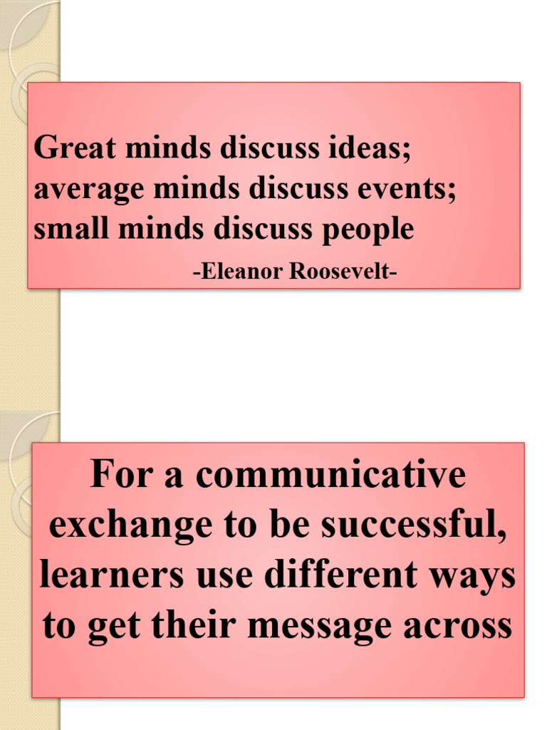 Communication Strategies