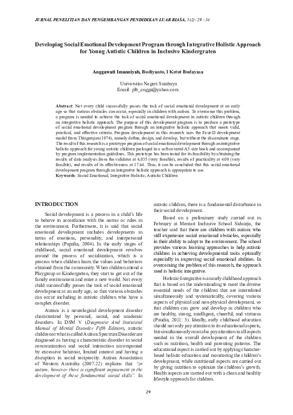 Emotional Wellbeing for Autistic People: A Holistic Approach